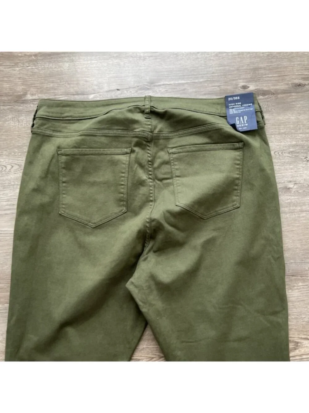 Gap High Rise Jegging Womens 20 Short Green Full Length NWT - Picture 12 of 16
